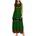 thumbnail image 3 of Christmas Elf Costume Long Dress elegant guest wedding dress elegant dress, 3 of 7