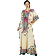 Off-White Kaftan Dresses for Women Embellished Plus Size Caftan Dress Kaftans Free Size Long Cover-Up for Ladies Summer Womens Fashion by Goood Times