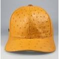 thumbnail image 2 of Exotic Cap Genuine Ostrich Leather  Adult Size Adjustable color Buttercup, Gorra de Avestruz original, 2 of 3