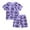 Purple, variant on Jhhlsf Boys Outfit Sets 2 Pcs Tracksuit Summer Floral Print Short Sleeve T Shirt Shorts Athletic Clothes