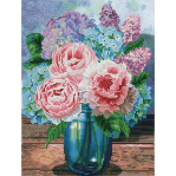 Diamond Dotz Pastel Bouquet Diamond Painting Kits for Adults - Floral Diamond Art Kits a Relaxing Creative Craft Kit with Dotz Gems 16.4x12.5