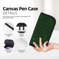 thumbnail image 2 of Wukai Emerald Green Sparkling Print Big Capacity Pencil Case, Upgraded Canvas Pencil Pouch Large Pencil Bag Organizer,Aesthetic Supply, 2 of 6