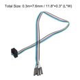 thumbnail image 2 of Unique Bargains 1 Pcs IDC Rainbow Wire Flat Ribbon Cable FC-Female to 6P 11.8 Inch Length 2.54mm Pitch, 2 of 4