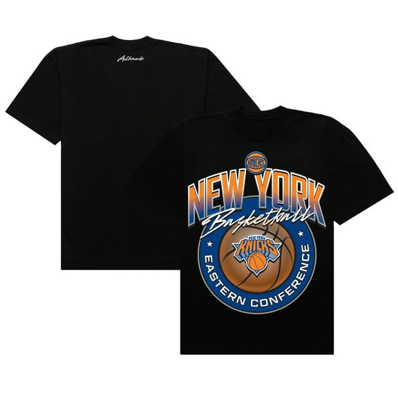 Men's Authmade Black New York Knicks Basketball Mesh Premium T-Shirt