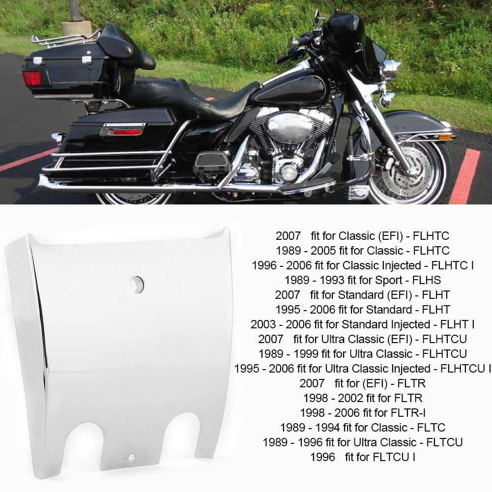 Motorcycle Dash Extension Panel Drag Fuel Tank Cover Fit for FLTR FLTCU I FLHT Silver Dash Panel