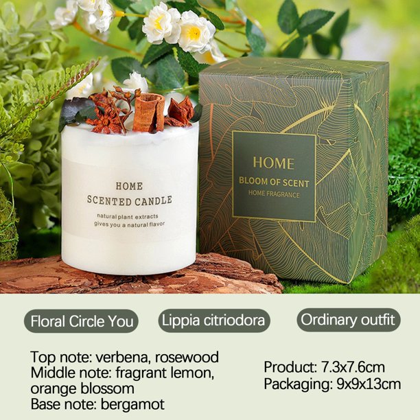 XWSHYW Decoraciones para El Hogar Velas de Soja Perfumadas con Flores Secas Al Por Mayor Adornos de Soja para Decoración Del Hogar Velas Florales para Aromaterapia y Compra En El Hogar
