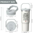thumbnail image 5 of 1pc sisters 30oz Tumbler with Straw & Handle - Insulated Stainless Steel Cup | Holiday Gift for Man Women (Christmas, Valentine's, Birthday), 5 of 7