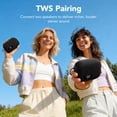 thumbnail image 5 of Portable Bluetooth Speaker, IP67 Waterproof Shower Speaker with Digital Battery Display, Powerful Sound, 24H Playtime, TWS Pairing, USB/TF Card, Small Speaker for Outdoor Travel Home, Gift-Black, 5 of 8