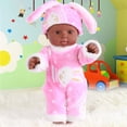 thumbnail image 3 of Lindas muñecas africanas realistas, muñeca recién nacida con vestido de conejo que parece real Likrtyny Para estrenar, 3 of 5