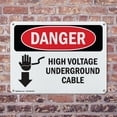 thumbnail image 4 of (2 Pack) High Voltage Underground Cable OSHA Danger Sign 14 Inch X 10 Inch Indoor / Outdoor Rust-Free Aluminum Metal Signs for Workplace, Workshop, and Construction Site, Made in the, 4 of 8