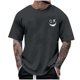 thumbnail image 1 of Camisetas de Cuello de la Tripulación de los Hombres de Poliéster Impreso en Seco Rápido, Cuello Redondo de Corte 3D para Gimnasio, Carrera, Ciclismo Y Ocasional, 1 of 4