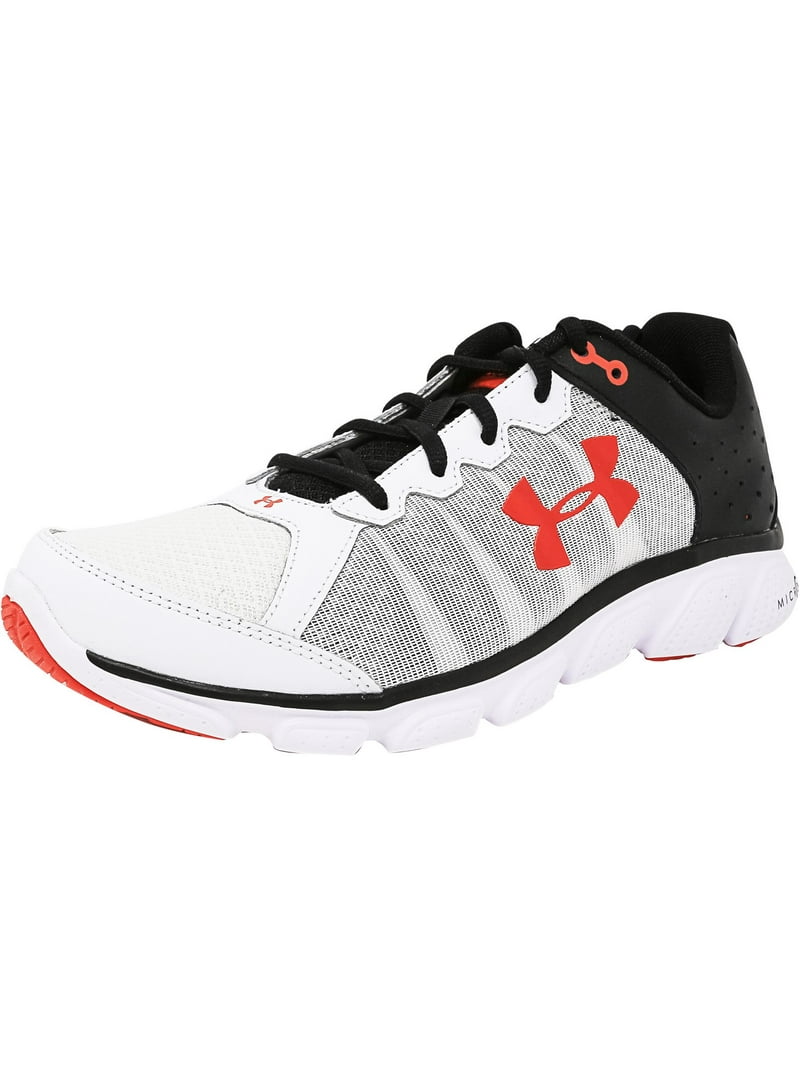 Under Armour Men's Micro G 6 White / Black Red Ankle-High Running Shoe - 8M - Walmart.com