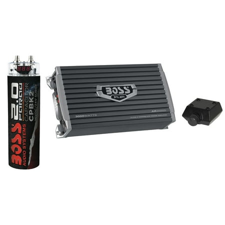 Boss AR3000D 3000W MONOBLOCK D Car Amplifier Amp+Remote+2 Farad Capacitor (10 Best Car Amplifiers)