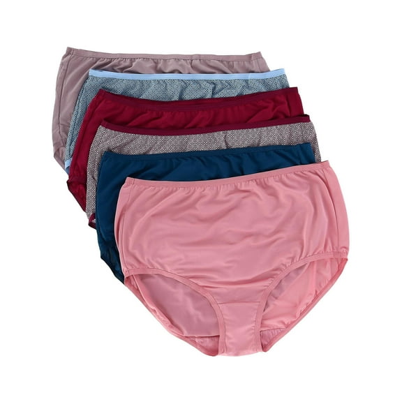 Fruit of the Loom Women's Microfiber Brief Underwear, 6-Pack