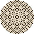 thumbnail image 1 of Ahgly Company Tapis d'Intérieur Rond Lavable en Machine Beige Blé Transitionnel, 3 Pieds Rond, 1 of 7