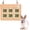 Orange-Pink, variant on Rabbit Hay Feeder Bag with Cute Pendant, Storage Guinea Pig Feeder Rack Bag, Large Capacity Cotton Canvas Hanging Bag for Bunnies Chinchillas Guinea Pigs