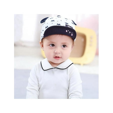 

RETAP Toddler Kids Baby Girl Boy Cute Cartoon Cat Printed Visor Baseball Cap Warm Hat