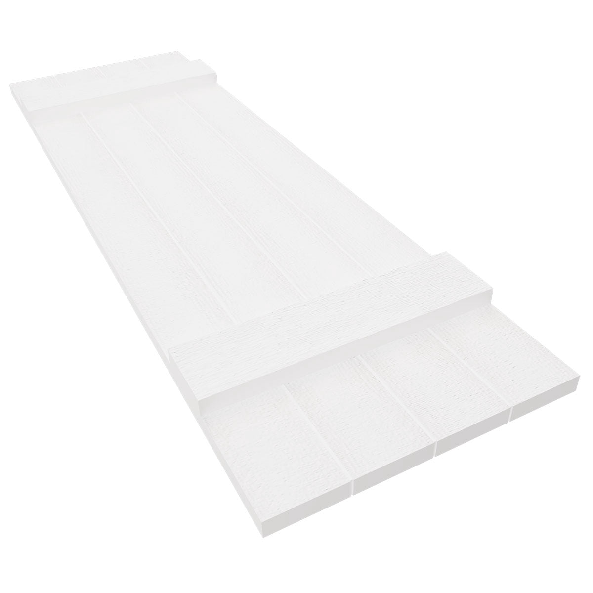 14"W x 47"H Mid-America Vinyl, Standard Size Four Board Joined Shutters, w/Installation Shutter-Lok's & Matching Screws, 117 - Bright White