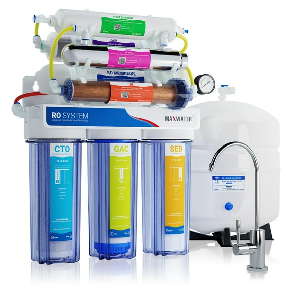 Premium Alkaline Reverse Osmosis System 12-Stage (Alkaline + UV + DI)