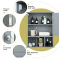 thumbnail image 5 of Giantex Bathroom Medicine Cabinet with Mirror, Wall Mounted Hanging Storage Organizer with Adjustable Shelf, Mirrored Storage Cabinet for Indoor Bathroom (Grey), 5 of 10