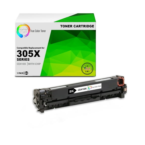 TCT 305X Black Toner Cartridge - TAA Compliant Compatible With HP 305X CE410X High Yield