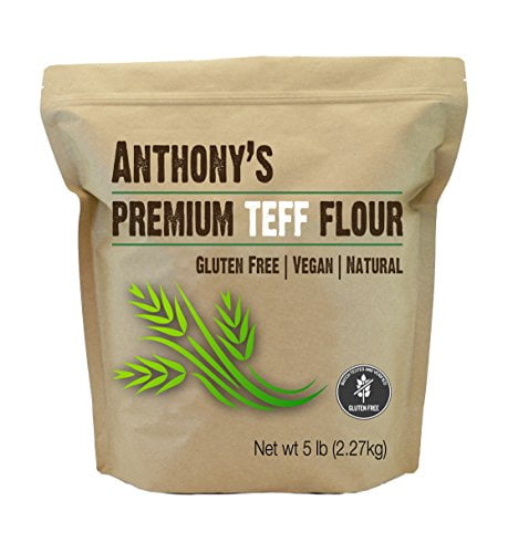 Anthony&amp;#39;s Brown Teff Flour, 5 lb, Batch Tested Gluten Free