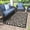 Black&beige-3' x 5' (Rectangular), variant on Outdoor Rug For Patio Clearance 5'x8' Waterproof Mat Reversible Plastic Camping Rugs Rv Porch Deck Camper Balcony Backyard Black & Gray
