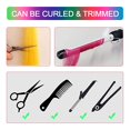 thumbnail image 4 of 20 Inch Colored Clip in Hair Extensions 10pcs Straight Hair Synthetic Hairpieces for Party Highlight Purple, 4 of 6