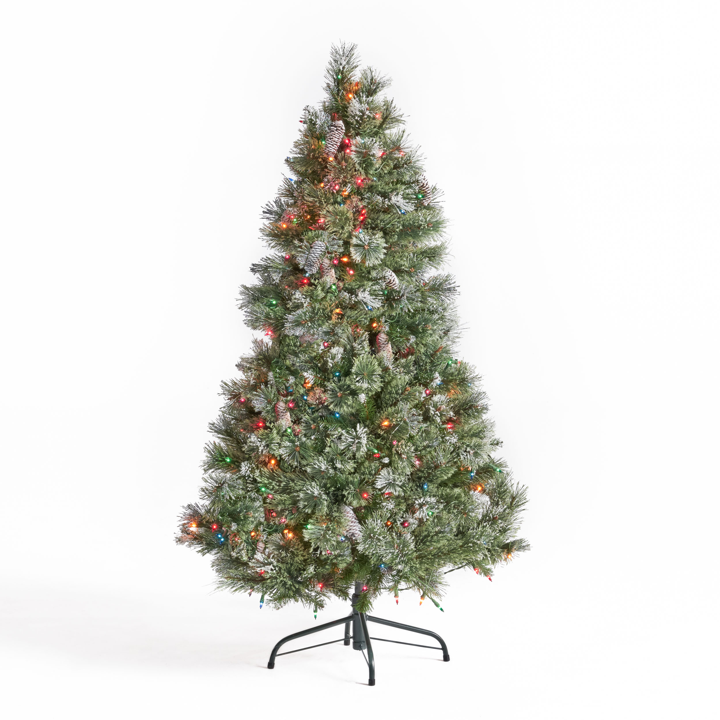 4.5-foot Cashmere Pine and Mixed Needles Pre-Lit Multi-Color String Light Hinged Artificial 
