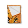 thumbnail image 2 of African Soft Flannel Fleece Throw Blanket, Native Dancer with Poly Rhythm Total Body Articulations Design, Cozy Plush for Indoor and Outdoor Use, 50" x 60", Orange Black, by Ambesonne, 2 of 5