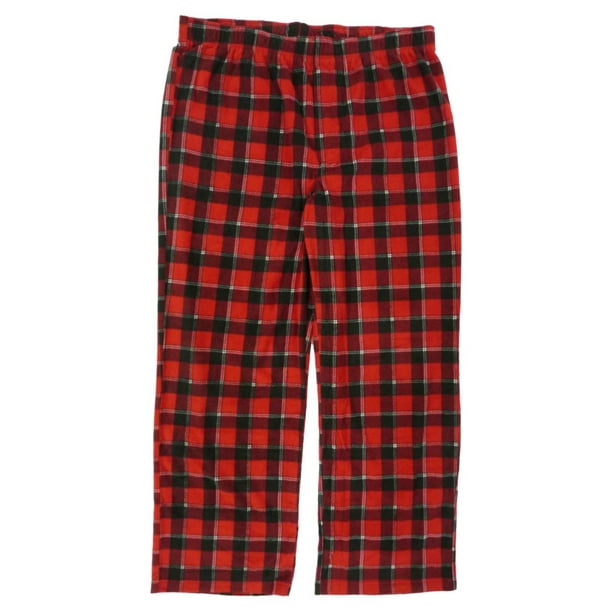 Sonoma Sonoma Mens Red Plaid Fleece Sleep Pants Pajama Bottoms XL