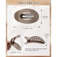 thumbnail image 4 of AWAYTR 6 Pack Matte Flat Hair Claw Clips, Large Oval French Clips, No Slip Strong Grip for Yoga, Daily & All Hair Types, 4 of 7