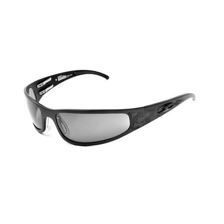 ICICLES Baby Bagger Transition Mirror Lens Sunglass with Black Flames Frame