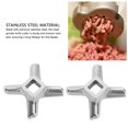 thumbnail image 3 of Meat Grinder Blade Parts, 2PCS Meat Grinder Knife Cutter Stainless Steel Securely Mounted  For Maintenance, 3 of 8