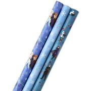 Hallmark Disney's Frozen 2 Wrapping Paper with Cut Lines (Pack of 3, 105 sq. ft. ttl.) for Birthdays, Christmas, Kids Parties or Any Occasion
