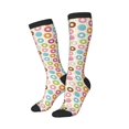 thumbnail image 2 of Bingfone Compression Socks for Women and Men Long Socks for Running Athletic Cycling Nurse-Colorful Donuts, 2 of 8