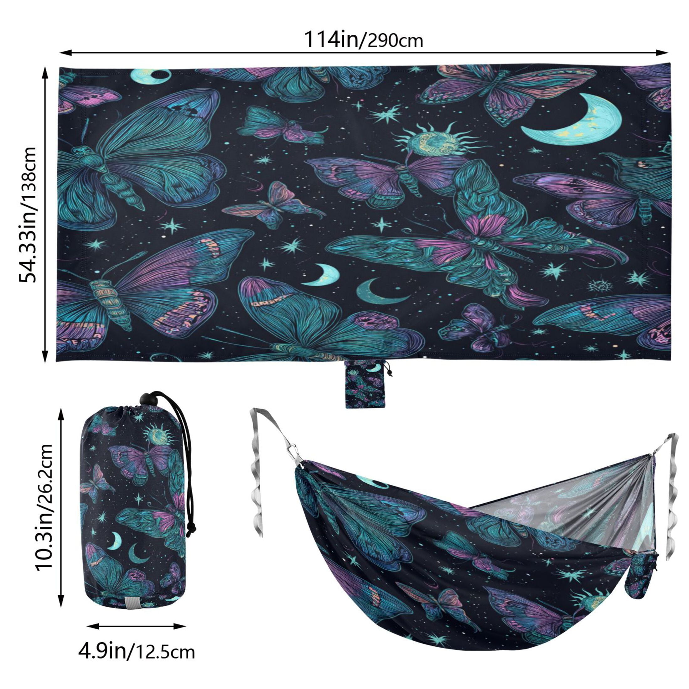 Hammock Camping Hammock Nylon Portable Hammock Travel Camping Hammock Green Butterfly