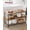 Rustic Brown and Black, variant on Kitchen Island with 3 Shelves, Island Table, 47.2 Inches Width Kitchen Shelf with Large Worktop, Stable Steel Structure, Industrial