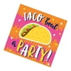 Fiesta Fun Taco Beverage Napkins, 16 Ct, Multi-Colored, 5"