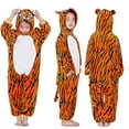 thumbnail image 2 of Tiger Costume Pajama Onesie Kigurumi Jumpsuit Nightwear Animal Hoodie For Adult Kids_nn zhangyuxiang LED, 2 of 2
