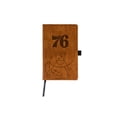 thumbnail image 1 of Philadelphia 76ers Laser Engraved Brown Notepad With Elastic Band, 1 of 1