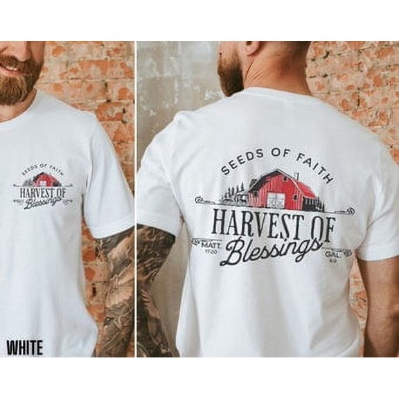 Tiny Nest Christian Shirts Men Graphic Tee Bible Verse Tshirt Religious Gifts for Man Faith T Shirt Jesus T-shirt Christianity T Shirt Southern Farmer