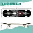 thumbnail image 2 of 31'' Complete Skateboard 7 Layer Canadian Maple Double Kick Deck Skateboards skull wing gothic ornament Skate Board for Beginner Adult Gifts, 2 of 5
