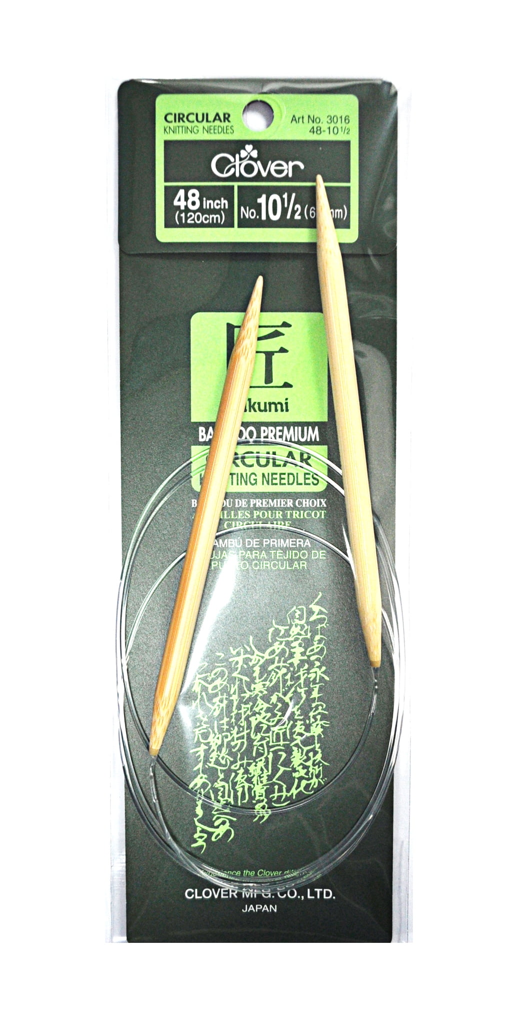 Clover Takumi Bamboo Circular 48-Inch Knitting Needles Size 6