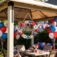 thumbnail image 7 of Memorial Day Saving!4th of July Decorations, Independence Day Wooden Front Door Welcome Star Wreath Round Wooden Independence Day Patriotic Door Pendant, 7 of 7