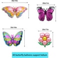thumbnail image 2 of 10 Pcs Butterfly Foil Balloons Balloons Colorful Butterfly Balloons and Flower Shaped Balloon Butterfly Party Balloon Spring Summer Floral Balloons for Theme Party Baby Shower Wedding Birthday, 2 of 4