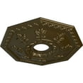 thumbnail image 3 of Ekena Millwork 18"OD x 3 1/2"ID x 1 1/2"P Nottingham Ceiling Medallion (Fits Canopies up to 4 5/8"), Hand-Painted Brass, 3 of 5