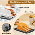 thumbnail image 4 of EASYLEE New Upgrade Bread Slicer for Homemade Bread, Adjustable Width Bread Slicing Guide, Foldable and Compact Cutting Guide with Crumb Tray, Suitability for Baking Sourdough,Baguette,Toast,Cake, 4 of 8