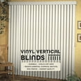 thumbnail image 5 of Vertical Hard Window Patio Blinds - Alabaster, 84" L x 78" W Ribbed & 3-1/2-Inch Vane - Easy Installation for All Patio Doors, Hardware Included - Aluminum Track for Durability, An, 5 of 6