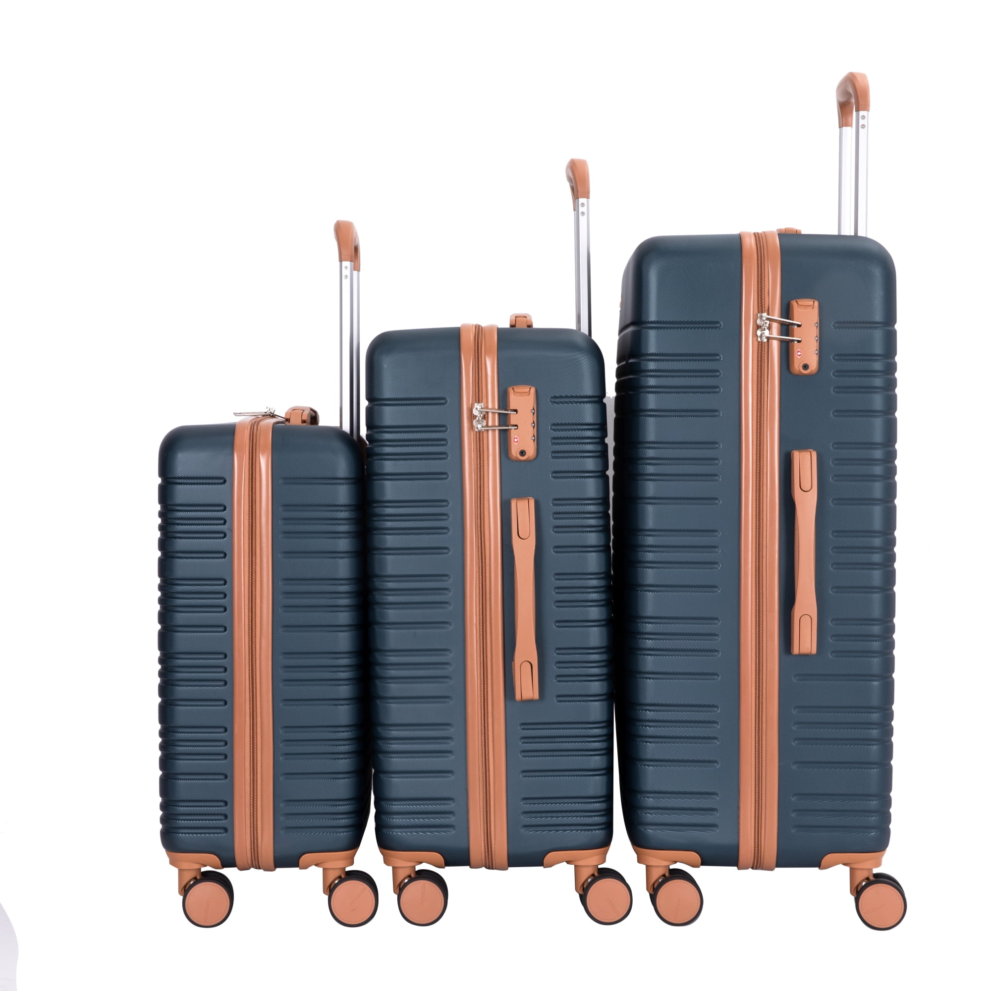 Carry On Suitcase 5PCS Luggage Set ABS Spinner Wheels Lightweight Luggage